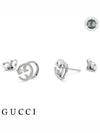 GG Running Stud Earrings Silver - GUCCI - BALAAN 5