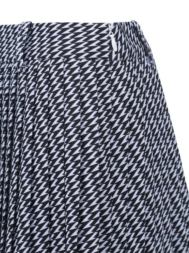 Women Pattern Pleats Skirt - WAAC - BALAAN 4