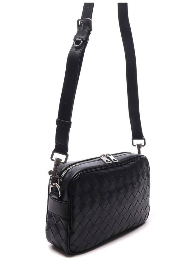 Intrecciato Camera Small Cross Bag Black - BOTTEGA VENETA - BALAAN 4