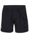 Flat Nylon Logo Patch Utility Swim Shorts Black - CP COMPANY - BALAAN 2