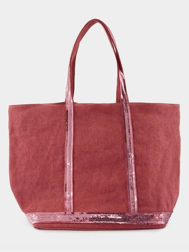 Shopping bag L - Vanessa Bruno - Linen - Pink - VANESSA BRUNO - BALAAN 1