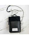 5AC Number Logo Texture Leather Bucket Bag Black - MAISON MARGIELA - BALAAN 8