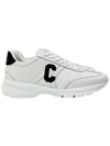 Runner Cr02 Calfskin Lace-Up Low Top Sneakers White - CELINE - BALAAN 3