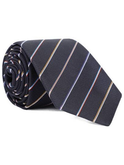 Multi Stripe Silk Tie Navy - PAUL SMITH - BALAAN 2