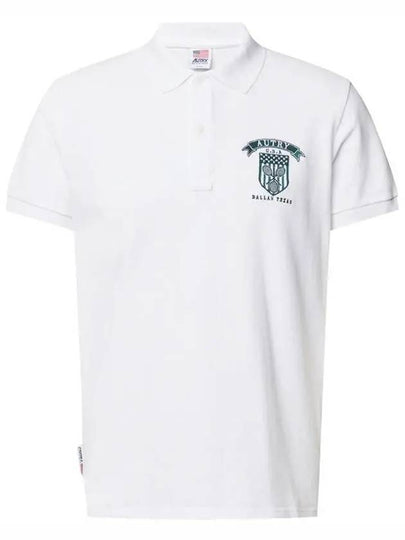 Tennis Club Badge Logo Short Sleeve PK Shirt White - AUTRY - BALAAN 2