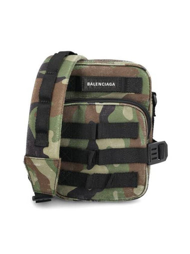 Army Camo Print Crossbody Messenger Bag Dark Green - BALENCIAGA - BALAAN 1