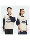 Classic Sports Embroidered Logo Knit Top Navy Ivory - ADIDAS - BALAAN 2