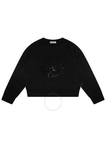 Moncler Girls Girocollo Logo-Embellished Cotton Sweatshirt, Size 8 - MONCLER - BALAAN 1