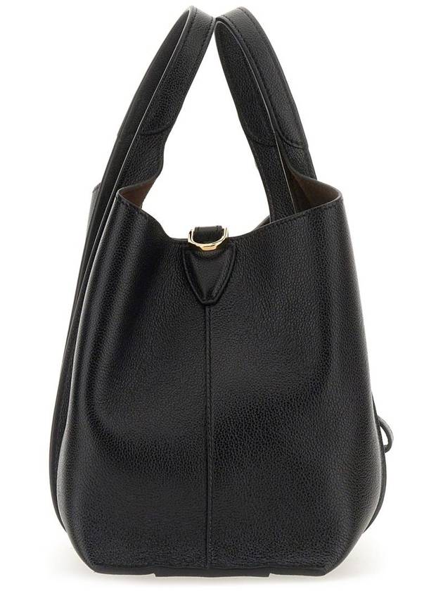 T Timeless Leather Shopping Mini Tote Bag Black - TOD'S - BALAAN 6