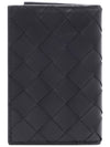 Intrecciato Flap Card Case Black - BOTTEGA VENETA - BALAAN 5