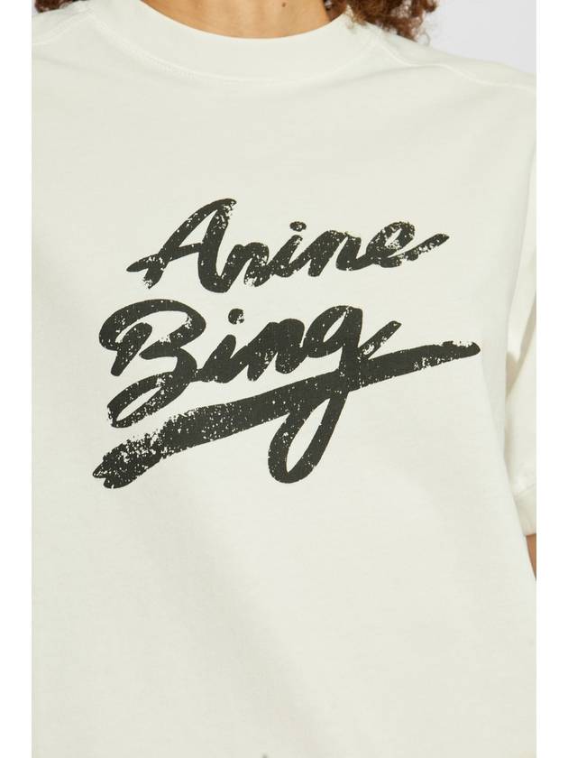 Anine Bing T-shirt With Print, Women's, White - ANINE BING - BALAAN 5