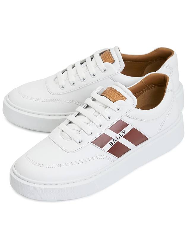 Coby Leather Low Top Sneakers White - BALLY - BALAAN 2