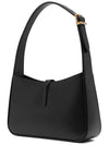 Le 5 A 7 Smooth Leather Hobo Shoulder Bag Black - SAINT LAURENT - BALAAN 4