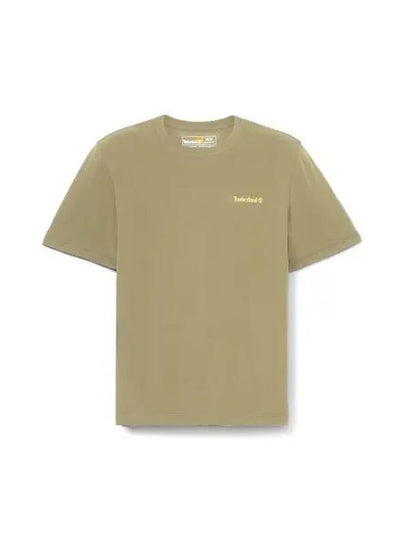 Men's Small Logo Short Sleeve T-Shirt Khaki - TIMBERLAND - BALAAN 2