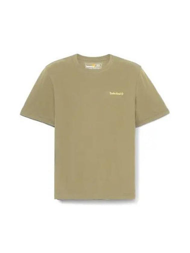 Men's Small Logo Short Sleeve T-Shirt Khaki - TIMBERLAND - BALAAN 1