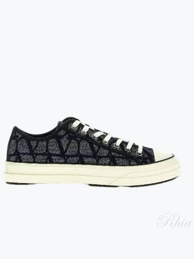 Toile Iconography Denim Men s Sneakers Shoes S0H02HQW YEX - VALENTINO - BALAAN 1