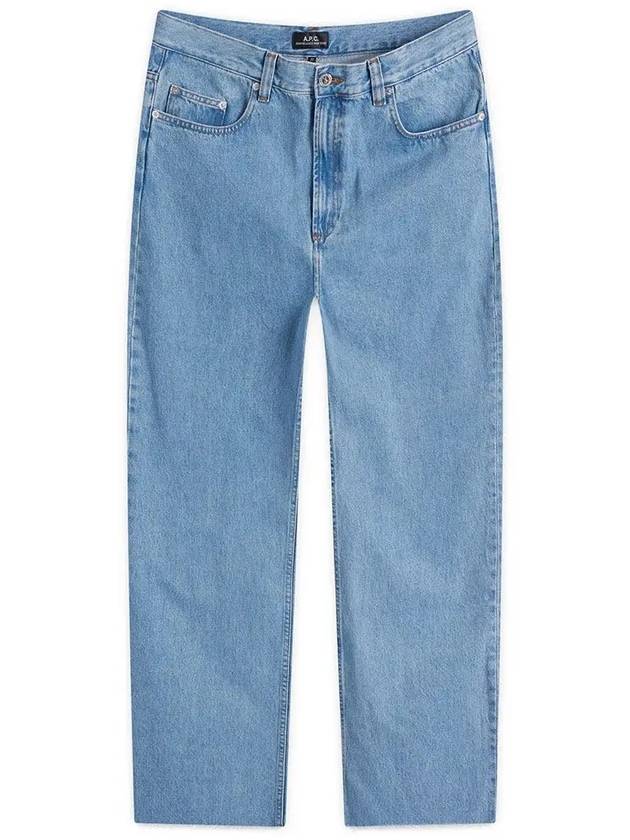 Relaxed Raw Edge Straight Jeans Light Blue - A.P.C. - BALAAN 2