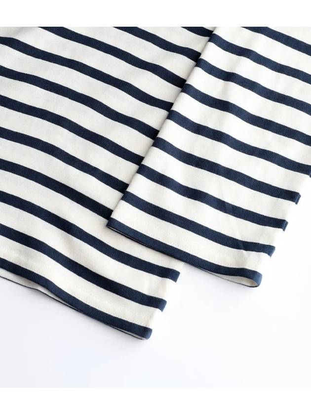 Minquiers Modern Stripe Long Sleeve T-Shirt Ecru Marine - SAINT JAMES - BALAAN 5