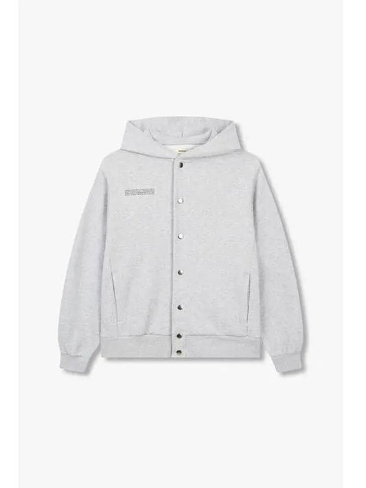 Unisex 365 Midweight Snap Button Hoodie Melange Gray - PANGAIA - BALAAN 1