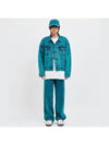 Soju Oversized Denim Jacket Set Green - C WEAR BY THE GENIUS - BALAAN 1