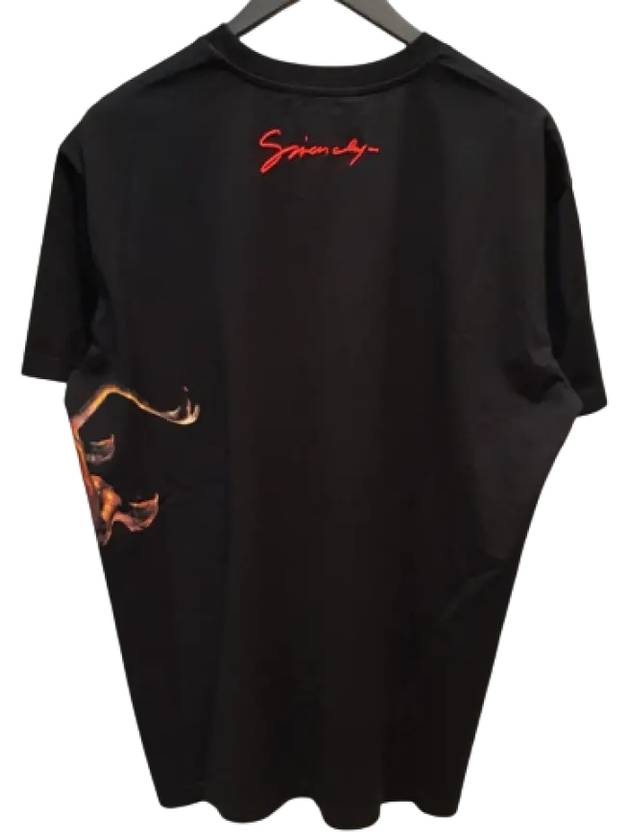 Leo Print Short Sleeve T-Shirt Black - GIVENCHY - BALAAN 3