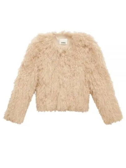 Faustine Cropped Shearing Ecru - ISABEL MARANT - BALAAN 2