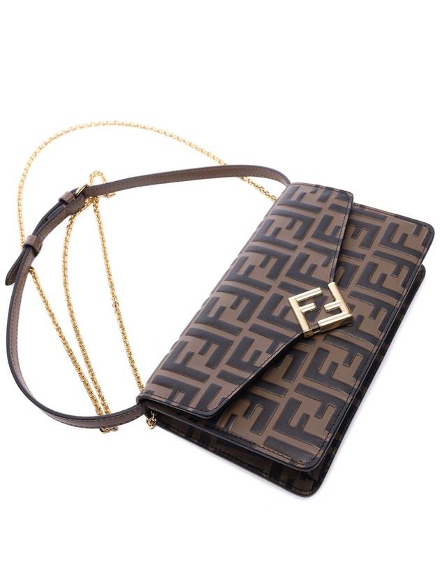 FF Diamond Flap Shoulder Back Brown - FENDI - BALAAN 6