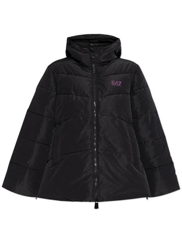 EA7 Emporio Armani Padded Jacket With Hood, Women's, Black - EMPORIO ARMANI - BALAAN 1