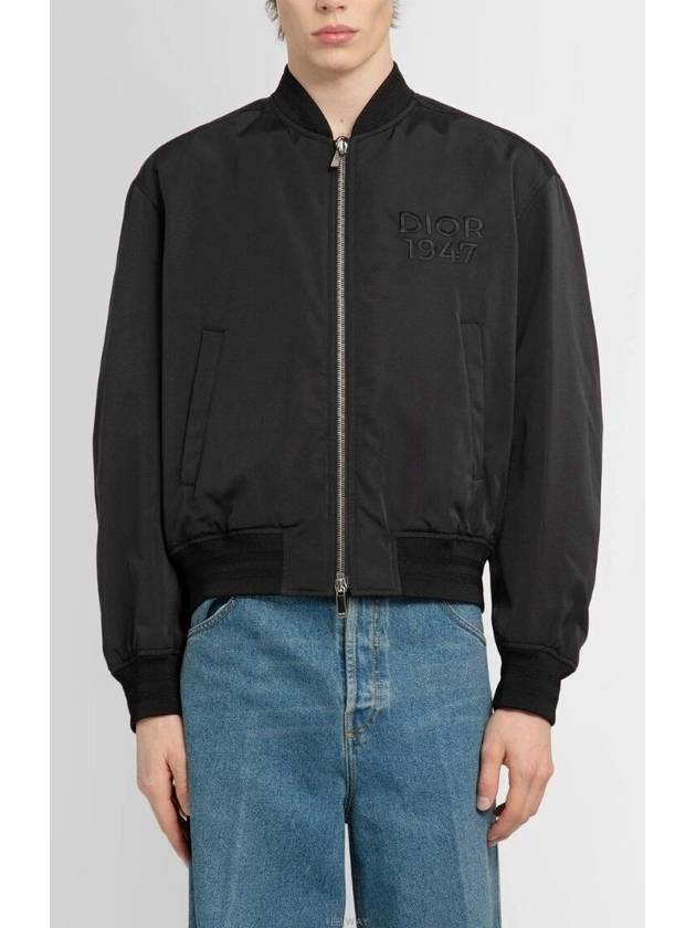 Logo Embroided Bomber Jacket Black - DIOR - BALAAN 2