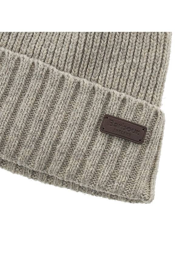 Logo Patch Carlton Cotton Beanie Grey - BARBOUR - BALAAN 7