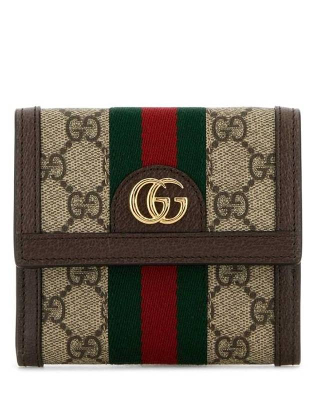 Ophidia GG French Flap Wallet Beige Ebony - GUCCI - BALAAN 2