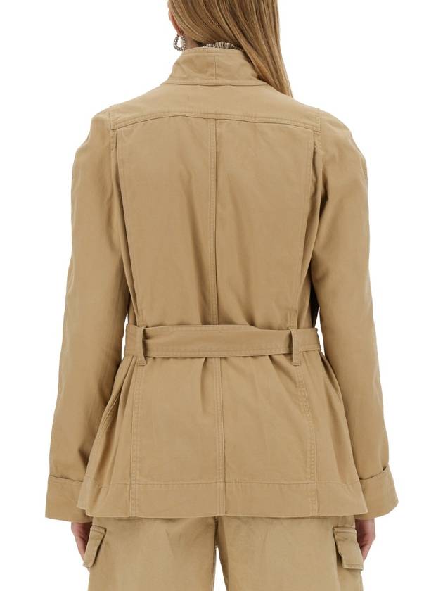 Loetiza Cotton Workwear Jacket Beige - ISABEL MARANT - BALAAN 4