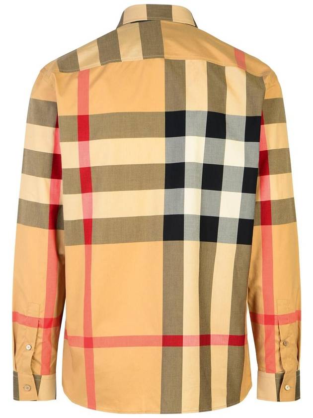 Check Cotton Long Sleeve Shirt Archive Beige - BURBERRY - BALAAN 4