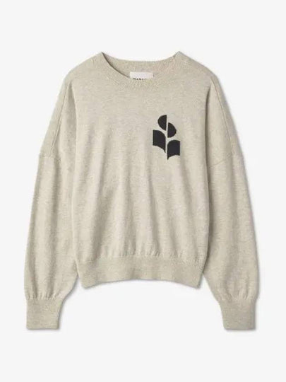 Marisans Logo Knit Top Light Grey - ISABEL MARANT - BALAAN 2