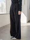 Classic onetuck maxi wide slacks_black - HARDCORE HAPPINESS - BALAAN 1