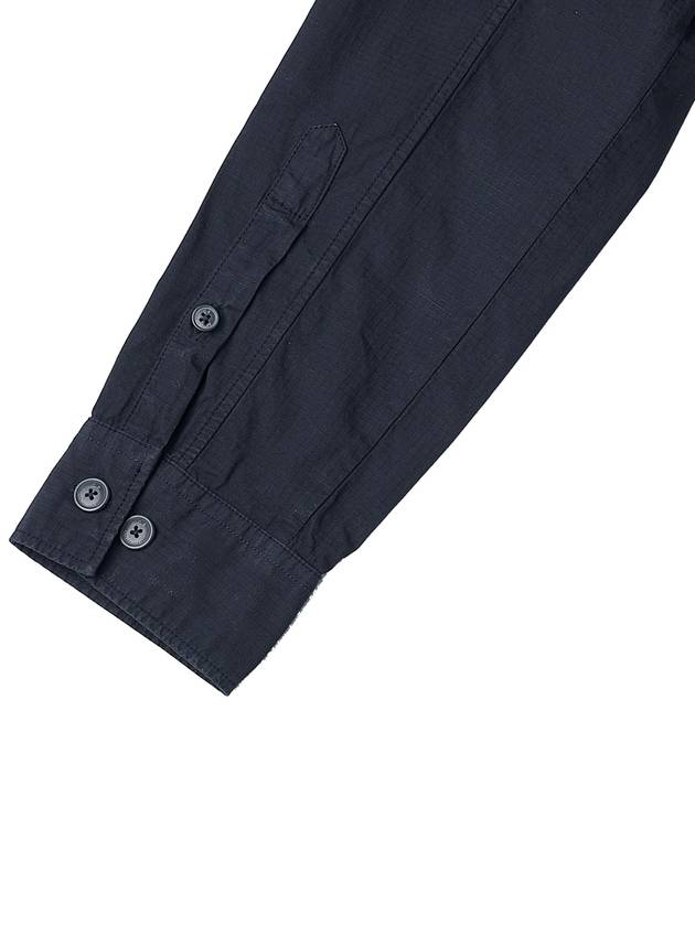 Lens Wappen Ripstop Shirt Zip Up Jacket Navy - CP COMPANY - BALAAN 8