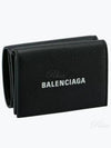 Logo Print Tri-Fold Half Wallet Black - BALENCIAGA - BALAAN 2