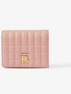 Lola Quilted Leather Folding Wallet Dusty Pink - BURBERRY - BALAAN 2