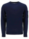 Filoscozia Lens Crew Neck Knit Top Blue - CP COMPANY - BALAAN 2