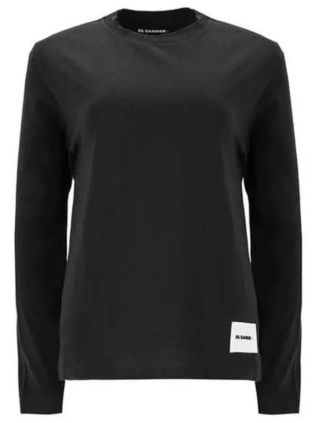 Women's Organic Cotton Long Sleeve T Shirt 3 Pack Black - JIL SANDER - BALAAN 2