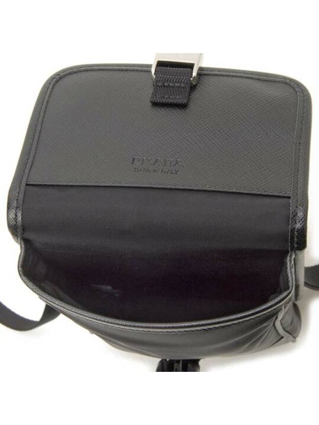 Re-Nylon Saffiano Leather Mini Bag Black - PRADA - BALAAN 6