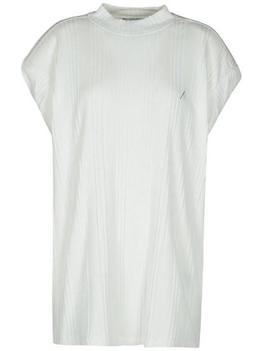 The Attico 'Laurie' White Cotton T-Shirt - THE ATTICO - BALAAN 1