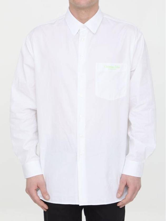 Cotton Long Sleeve Shirt White - DIOR - BALAAN 1