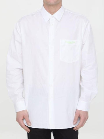 Cotton Long Sleeve Shirt White - DIOR - BALAAN 1