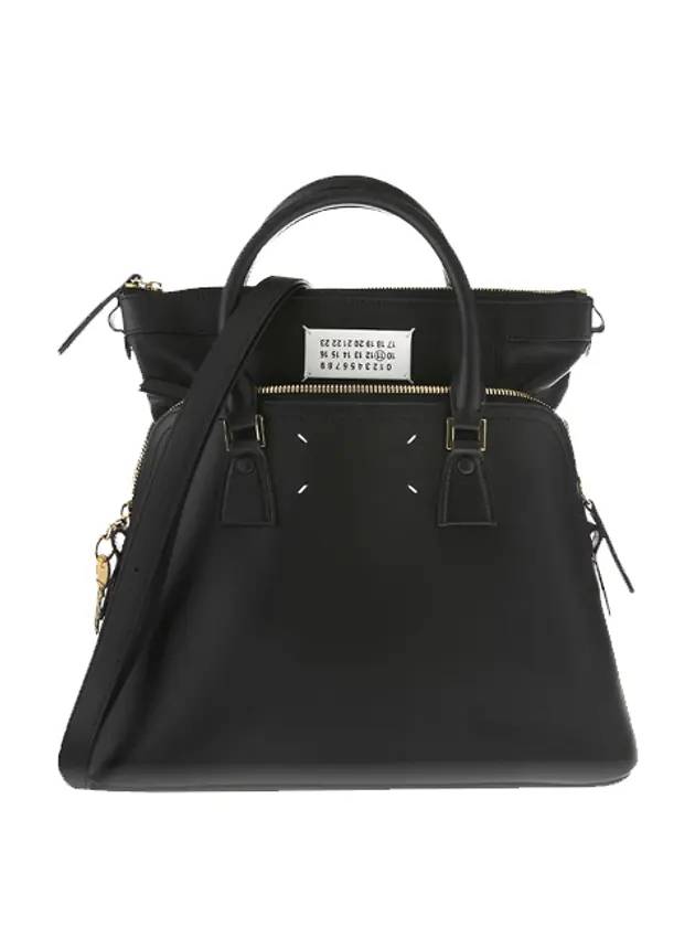 5AC Medium Tote Bag Black - MAISON MARGIELA - BALAAN.