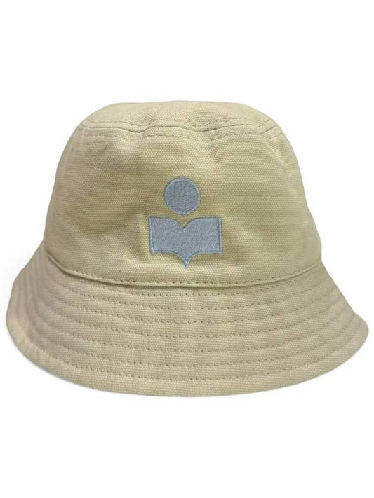 Blue Logo Beige Bucket Hat CU001XHA A3C01J ECLU - ISABEL MARANT - BALAAN 1