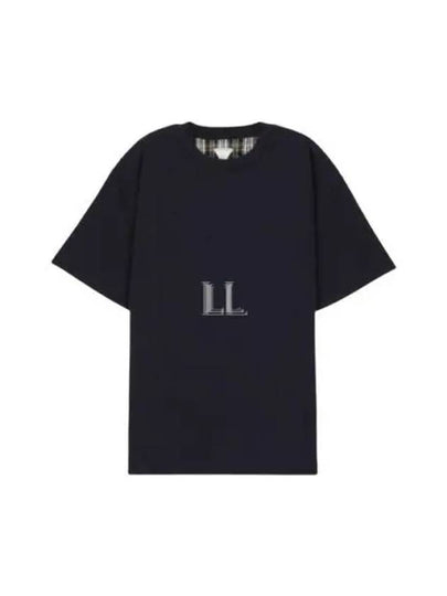 Reversible Cotton Short Sleeve T-Shirt Navy - BOTTEGA VENETA - BALAAN 2