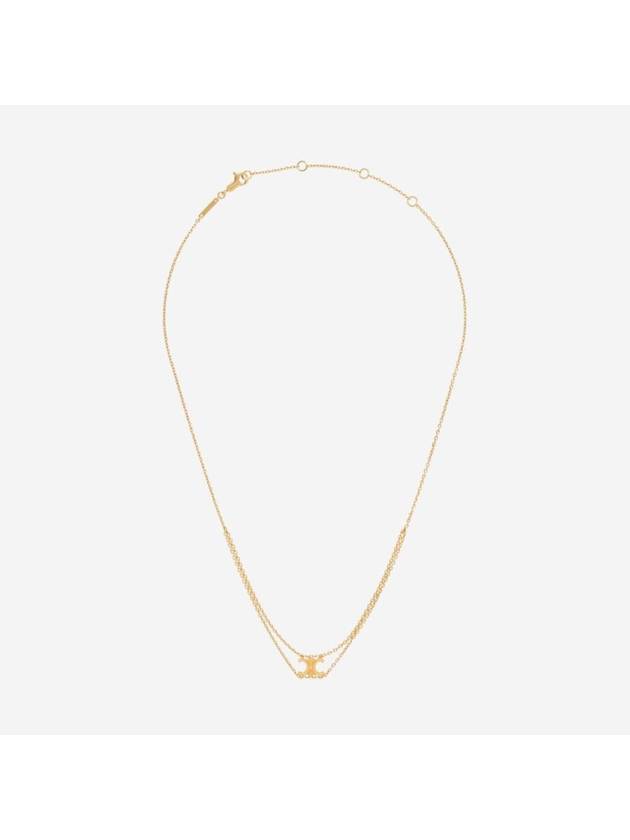 Brass Gold Finish Triomphe Suspended Necklace Gold - CELINE - BALAAN 1