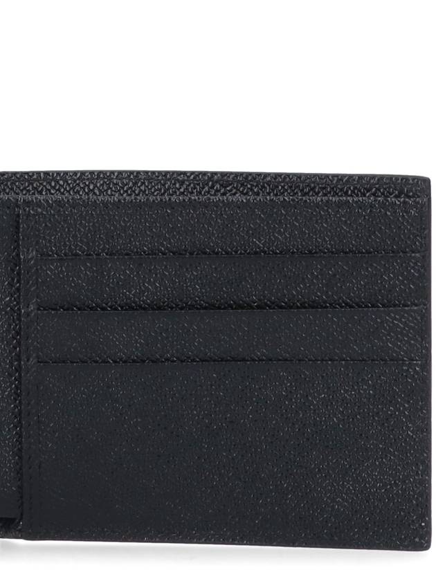 Logo Plaque Calf Leather Half Wallet Black - DOLCE&GABBANA - BALAAN 5