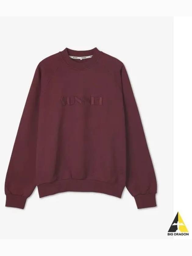 Classic Big Logo Embroidered Sweatshirt Bordeaux MRTWXJER027COT029T008 - SUNNEI - BALAAN 1